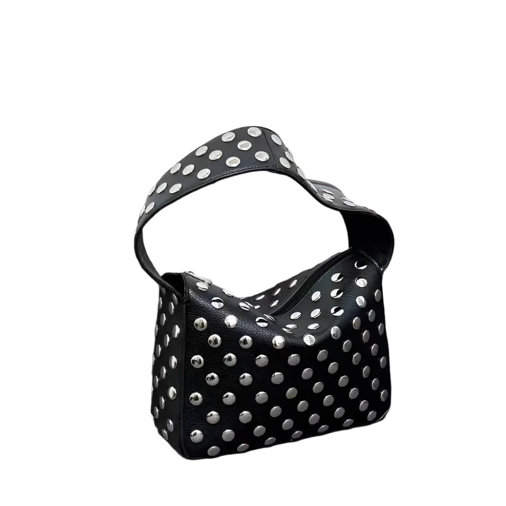 ZOE STUDDED SHOULDER BAG