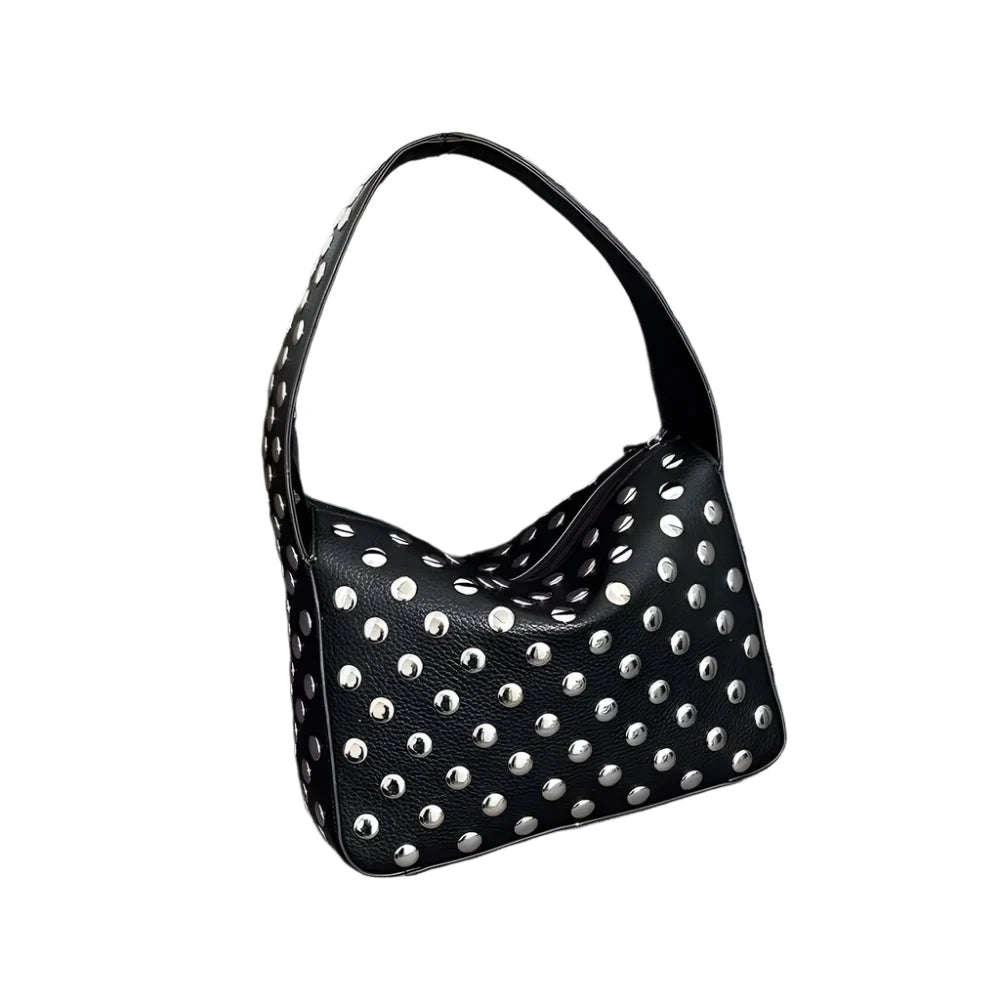 ZOE STUDDED SHOULDER BAG